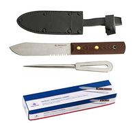 OSCULATI Kit: Couteaux INOX + pinoche + Etui en Cuir