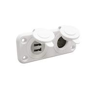 OSCULATI Prise Allume-cigares + Double USB Blanche