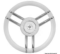 OSCULATI Volant Apollo INOX+polyuréthane Ø 350 mm Blanc