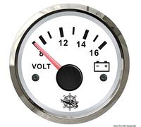 OSCULATI Voltmètre 8/16 V Blanc/polie