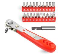 OSDUE 22 in 1 Cliquet Tournevis, Kit de Tournevis Magnétique, Mini Tournevis Décalé Réversible à Cliquet, Outils de Réparation de Poche Multifonctions