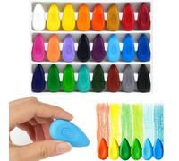 OSDUE 24 Crayons de gouttelettes d'eau pour Les Tout-Petits,Crayon de Couleurs Non Toxiques Faciles à Tenir Lavables Et Sûrs pour Les Tout-Petits Halloween Pâques Noël Fournitures d'Art à Colorier