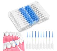 OSDUE 250 Pièces Brossettes Interdentaire en Soft Silicone, Nettoyage Dent | Bâtonnet Interdentaire, Bâton de Fil Dentaire, Cure Dent Brossette, Outil pour Maintenir Santé Bucco-dentaire, Bleu