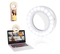 OSDUE 40 LED Lumière Téléphone pour Selfie LED, 3 températures de Couleur Lumiere Photo, Selfie Ring Light, Rechargeable, pour Téléphone Portable, Tablette, Ordinateur Portable, Caméra