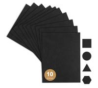 OSDUE 5 PCS Patins Feutre Auto-Adhésifs,20 * 16 CM Patin Antiderapant Tampon 4mm Patins Meubles en Feutre Aiguilleté Tampon Pied Chaise Bande Protection du Sol découper Forme Votre Choix, Noir