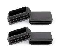 OSDUE 50 * 30mm Rectangle Bouchons à lamelles,4 PCS Bouchons de Couverture Cache Tube en Plastique PE Bouchon Pied de Chaise Embout de Bouchon en Plastique pour Chaises Canapés Tables,Noir
