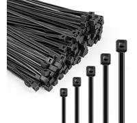 OSDUE 500 Pièces Collier de Serrage Nylon, 100/150/200/250/300 mm D'attaches Câble Professionnelles Resistant Attache Câble Durable Résistant au UV Autobloquantes pour Cable Management Atelier