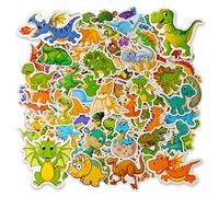 OSDUE Autocollants, 100PCS Dinosaure Autocollants pour Bagages Imperméables de Planche À roulettes Mignon Autocollant Esthétiques Ordinateur Portable Bouteille d'eau Téléphone