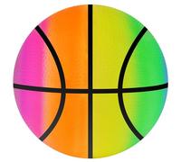 OSDUE Balle de Jeu Molle en PVC pour Enfants, 8.6 inch Bleu Kickball Balles Rebondissantes Ballon Arc-en-Ciel Ballons de Plage Gonflables,Pas de gonfleur