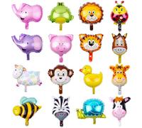 OSDUE Ballons Animaux Jungle, 16 Pcs Géant Animaux Feuille D'aluminium Ballons Decoration Anniversaire Foret pour Mariages Décorations de Fête Ballon Anniversaire