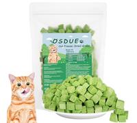 OSDUE Bâton d'herbe à Chat, 100g Blocs Bâton Chats de Dentition d'herbes à Mâcher Dentition lyophilisé Comestible pour Le Nettoyage des Dents et Élimination des Boules de Poils pour Chat