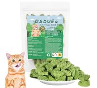 OSDUE Bâton d'herbe à Chat, 100g Feuilles Bâton Chats de Dentition d'herbes à Mâcher Dentition lyophilisé Comestible pour Le Nettoyage des Dents et Élimination des Boules de Poils pour Chat