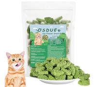 OSDUE Bâton d'herbe à Chat, 50g Feuilles Bâton Chats de Dentition d'herbes à Mâcher Dentition lyophilisé Comestible pour Le Nettoyage des Dents et Élimination des Boules de Poils pour Chat