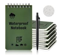 OSDUE Carnets Étanches, 10 Pièces 3 x 5 Pouces Bloc Note Spirale Mini, Imperméables Bloc Notes de Poche Livré avec un stylo pour l'enregistrement d'activités de Plein Air