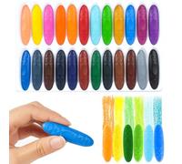 OSDUE Crayons de Cacahuètes, 24 Crayon de Couleurs Non Toxiques, Facile à Tenir, Lavable, Fournitures d'Art à Colorier, Cadeaux de Coloriage Sûrs
