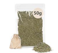 OSDUE Herbe à Chat, 50g Herbe à Chat Naturelle de Qualité Supérieure, Herbe Aux Chats Rend Votre Heureux, Stimulante et Digestive, a Utiliser Encas pour Le Chaton, Convient à Tous