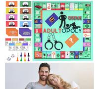 OSDUE Jeux de société Monopoly Adulte Couple Adultopoly Board Game Conversation Jeux de Société pour Couples Adultes Adultopoly,Anglais