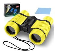 OSDUE Jumelles, Grossissement 4X30 Jumelles Jouet Parfait pour Les Petits Garcons et Filles Cadeau de Noël Jeux Exterieur, Antidérapant, Jaune
