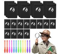 OSDUE Kits de détective espionnage pour Enfants, 36 Pièces Set d'explorateur avec Stylo Secret Carnet de Notes pour Anniversaire d'enfant Jeu de Rôle Cadeaux d'anniversaire pour Enfants
