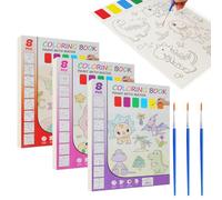 OSDUE Livres de Coloriage, Kit de coloriage DIY Peinture aquarelle Kit d'aquarelle avec pinceau Petit Carnet De Croquis À L'aquarelle