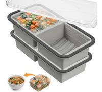 OSDUE Lot de 2 Plateau de Congélation en Silicone, 2 Cavités, san BPA 500ml
