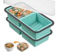 OSDUE Lot de 2 Plateau de Congélation en Silicone, 2 Cavités, san BPA 500ml