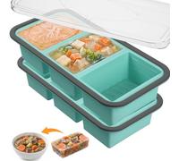 OSDUE Lot de 2 Plateau de Congélation en Silicone, 3 Cavités, san BPA 350ml