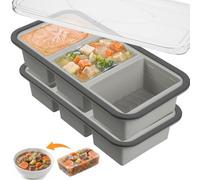 OSDUE Lot de 2 Plateau de Congélation en Silicone, 3 Cavités, san BPA 350ml