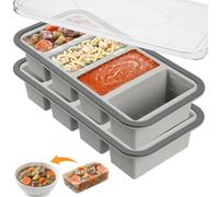 OSDUE Lot de 2 Plateau de Congélation en Silicone, 4 Cavités, san BPA 250ml