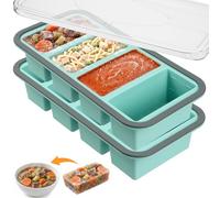 OSDUE Lot de 2 Plateau de Congélation en Silicone, 4 Cavités, san BPA 250ml