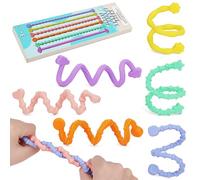 OSDUE Lot de 6 Bâtons Sensoriels Antistress, Jouets Sensoriels Texturés Bâtons en Silicone Différentes Couleurs Jouets Fidget Sensoriels de Voyage pour TDAH Autisme Soulager l'anxiété Stress