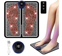 OSDUE Massage des Pieds, Tapis Masseur Plantaire Electrique de Massage 8 Modes et 19 Intensités avec USB Télécommande et Affichage pour Soulager les Douleurs Musculaires et Favoriser la Circulation
