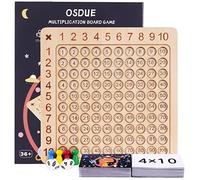 OSDUE Tableau de Multiplication, 1 x 1 Tableau d'apprentissage des Mathématiques, Jeu d'apprentissage des Nombres avec Tâches, Jouet de Comptage Montessori pour Enfants, Jeu de Calcul et Amusant