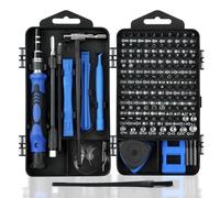 OSDUE Tournevis de Précision，124 en 1 Bleu Kit Mini Tournevis Magnétique Set Outils Informatique de Réparation Portable Tournevis de Précision pour Smartphones, iPads, Tablettes, Electronique
