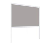 Ose FACILITYS - Store moustiquaire Enroulable en PVC Blanc 130x160 cm - Adaptable et découpable - Tulle en Fibre de Verre ignifugée - Visserie Incluse - PVC - Blanc