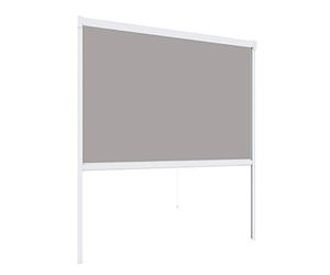 Ose FACILITYS - Store moustiquaire Enroulable en PVC Blanc 130x160 cm - Adaptable et découpable - Tulle en Fibre de Verre ignifugée - Visserie Incluse - PVC - Blanc
