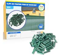 Ose Terre Jardin - Clips de Fixation pour Brise Vue, Vert, Lot de 50 - Clips de Fixation Occultant - Unité - Vert