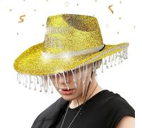 Oseczmut Chapeaux Cowboy Pour Femmes - Chapeau Étincelant Fille D'anniversaire,Casquettes À Strass Brillante Respirante Pour Adultes Et Fête Voyage