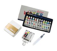Oseczmut Set Complet de Peinture Aquarelle | Kit Artistique Aquarelle | Palette Portable Complète Pour Artistes En Déplacement Débutants Passionnés Amateurs