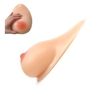 OSEMISS 1 Paire de Faux Seins en Silicone Auto-adhésifs en Forme de Goutte d'eau réaliste pour travestis, transgenres, Mastectomie, Cosplay,Nude,D|Cup (1000g/Pair)