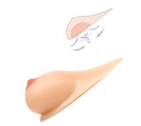 OSEMISS Formes de Sein en Silicone en Forme de Longue Queue - Faux Seins Auto-adhésifs en Forme de Goutte d'eau Crossdresser Mastectomie Transgenre Cosplay,Nude,B|Cup (600g/Pair)
