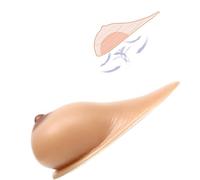 OSEMISS Formes de Sein en Silicone en Forme de Longue Queue - Faux Seins Auto-adhésifs en Forme de Goutte d'eau Crossdresser Mastectomie Transgenre Cosplay,Suntan,B|Cup (600g/Pair)