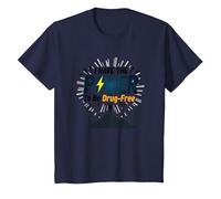 Osez être sans Drogue : Empowering Anti-Addiction Message T-Shirt, Enfant, Bleu Marine, 10 Ans