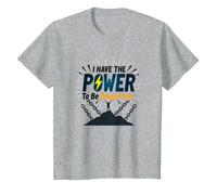 Osez être sans Drogue : Empowering Anti-Addiction Message T-Shirt, Enfant, Gris Chiné, 6 Ans