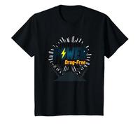 Osez être sans Drogue : Empowering Anti-Addiction Message T-Shirt, Enfant, Noir, 6 Ans