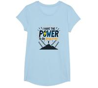Osez être sans Drogue : Empowering Anti-Addiction Message T-Shirt, Fille, Bleu Céleste, L