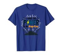 Osez être sans Drogue : Empowering Anti-Addiction Message T-Shirt, Homme, Bleu Royal, XL