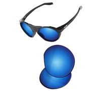 OSharp Verres de rechange pour lunettes de soleil Oakley Clifden OO9440-56 mm - HD polarisés, miroir, protection UV et ajustement parfait - Bleu glacier miroir