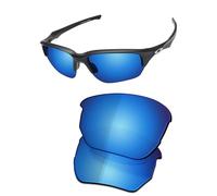 OSharp Verres de rechange pour lunettes de soleil Oakley Flak Beta OO9363-64 mm - HD polarisés, miroir, protection UV et ajustement parfait - Bleu glacier miroir