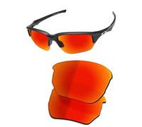 OSharp Verres de rechange pour lunettes de soleil Oakley Flak Beta OO9363-64 mm - HD polarisés, miroir, protection UV et ajustement parfait - Rouge feu miroir